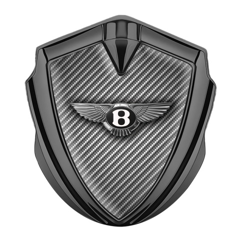 Bentley Selbstklebendes Metallaufkleber Emblem Graphit Tonfarbe mit Kohlenstoff Effekt