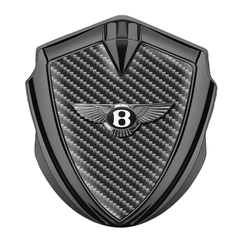 Bentley Emblem Abzeichen Graphit Tonfarbe Dunkles Carbon Version