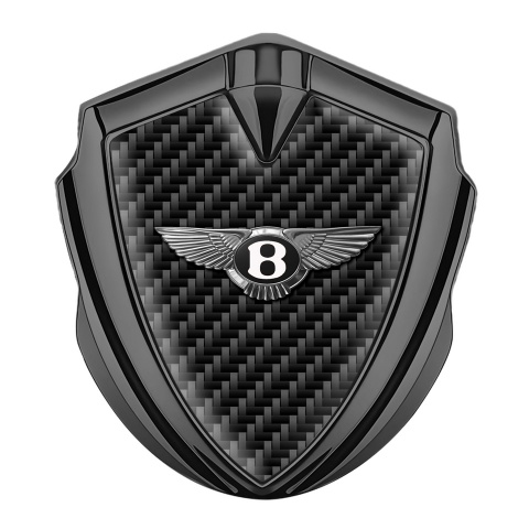 Bentley Selbstklebendes Metallaufkleber Emblem Graphit Tonfarbe Schwarz Carbon Version