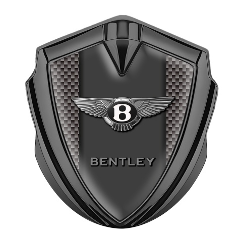 Bentley Emblem Auto Zeichen Graphit Tonfarbe Grau Carbon mit graphit Panel logo