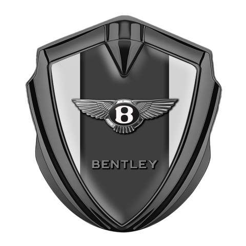 Bentley Selbstklebendes Metallaufkleber Emblem Graphit Tonfarbe Grau Basis und Graphit Panel logo