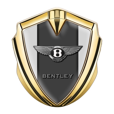 Bentley Trunk Emblem Badge Gold Grey Base Center Plate Chrome Logo