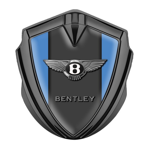 Bentley Trunk Metal Emblem Badge Graphite Blue Base Dark Pilar Edition