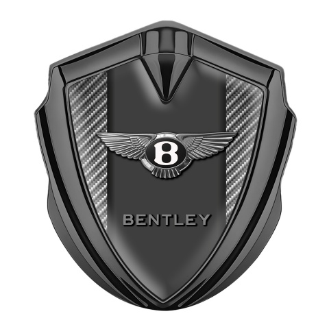 Bentley Metal Emblem Self Adhesive Graphite Light Carbon Center Plate Design