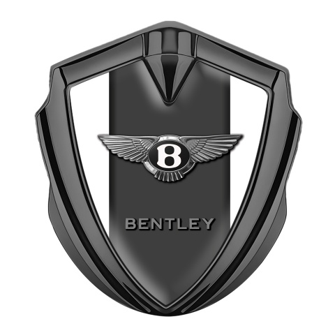 Bentley Bodyside Badge Self Adhesive Graphite White Base Center Column