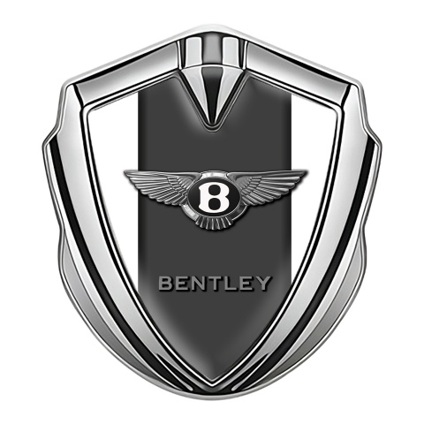 Bentley Bodyside Badge Self Adhesive Silver White Base Center Column