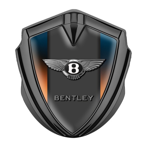 Bentley Fender Emblem Badge Graphite Color Gradient Base Classic Logo