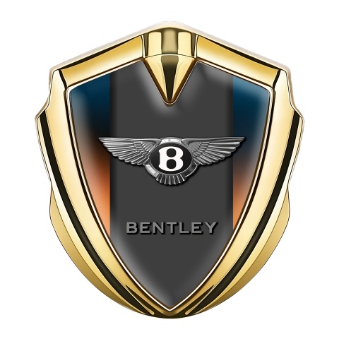 Bentley Fender Emblem Badge Gold Color Gradient Base Classic Logo