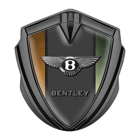 Bentley Trunk Emblem Domed Badge Graphite Gradient Base Center Pilon