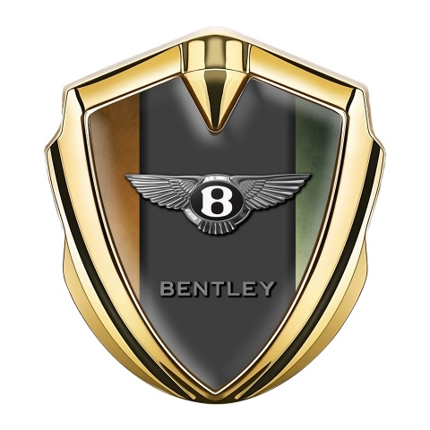 Bentley Abzeichen selbstklebend Goldtonfarbe Braun Grun Basis Stil