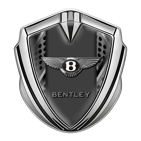 Bentley Self Adhesive Bodyside Emblem Silver Bladed Effect Classic Logo