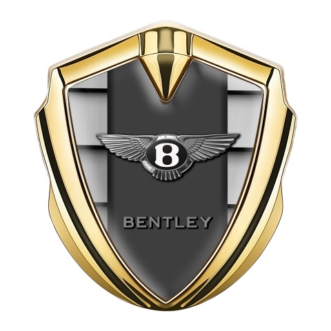 Bentley Metal Emblem Self Adhesive Gold Shutter Style Center Pilon