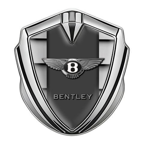 Bentley Metal Emblem Self Adhesive Silver Shutter Style Center Pilon
