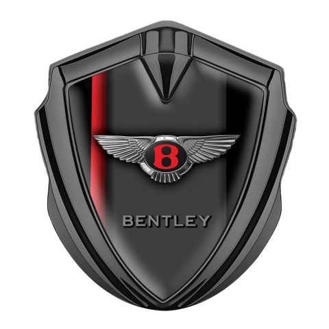 Bentley Fender Metal Emblem Badge Graphite Sport Line Red Logo Design