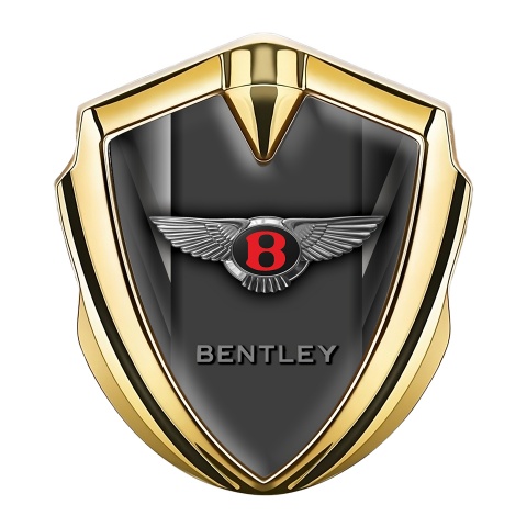 Bentley Bodyside Domed Emblem Gold Grey Elements Red Logo Edition