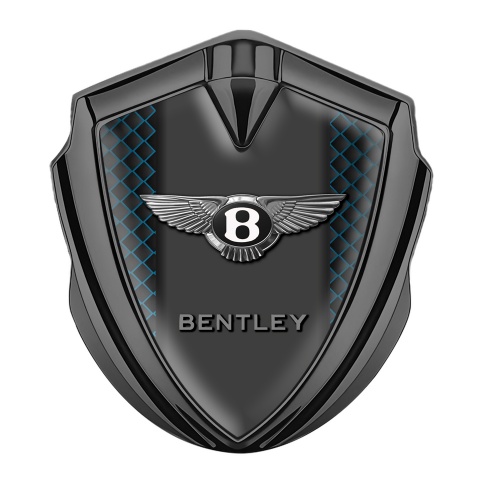 Bentley Trunk Metal Emblem Badge Graphite Blue Fence Effect Classic Logo