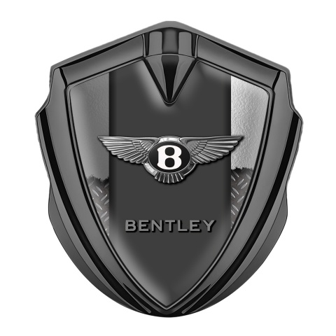 Bentley Bodyside Badge Self Adhesive Graphite Torn Metal Grid Classic Logo