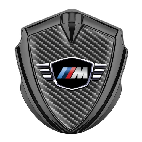 BMW M Power Emblem Aufkleber Autozubehor Graphit Tonfarbe Mit Dunkel Carbon Basis