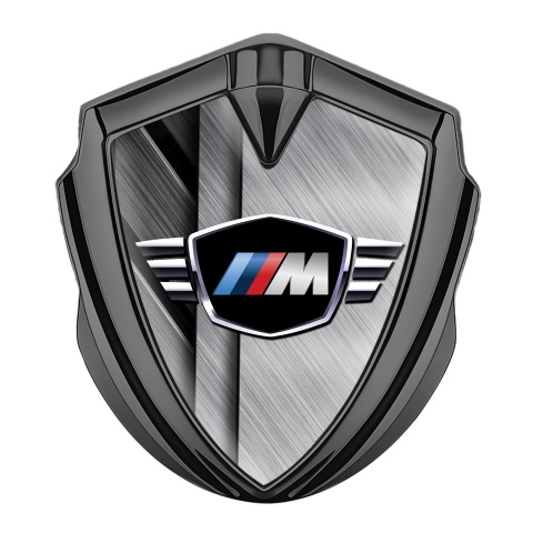 BMW M Power Emblem Logo Schriftzug Aufkleber Graphit Tonfarbe mit Graphit Basis design