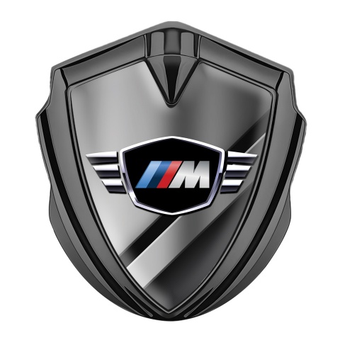 BMW M Power Aufkleber Emblem Graphit Tonfarbe Und Diagonalplatte Design