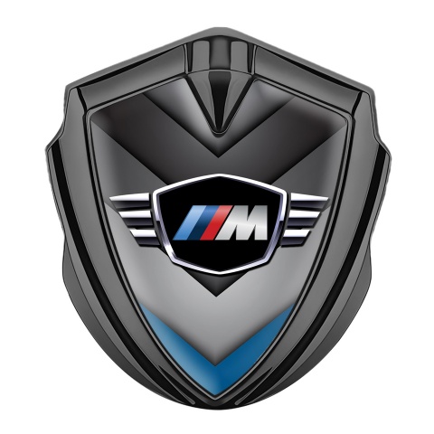 BMW M Power Seitenflugel Emblem Aufkleber Graphit Tonfarbe mit V Basis Design