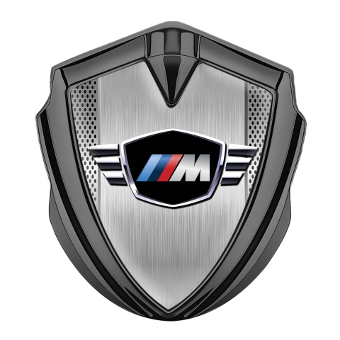 BMW M Power Emblem Aufkleber Autozubehor Graphit Tonfarbe mit Mattierte Legierung Stil