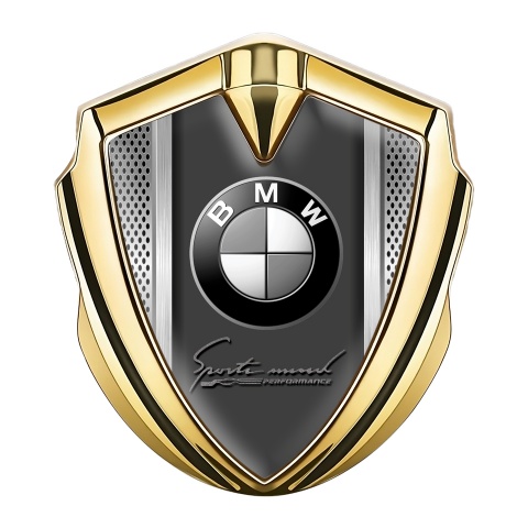 BMW Emblem Abzeichen Goldtonfarbe Sport Auflage
