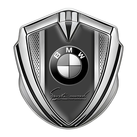 BMW Emblem Abzeichen Silbertonfarbe Sport Auflage