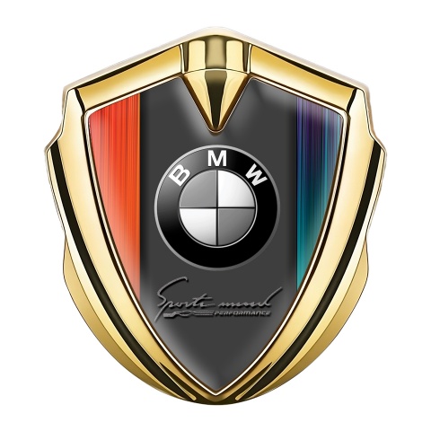 BMW Aufkleber Emblem Goldtonfarbe Sport Design