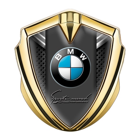 BMW Seitenflugel Emblem Aufkleber Goldtonfarbe Sport Mind Ausführung