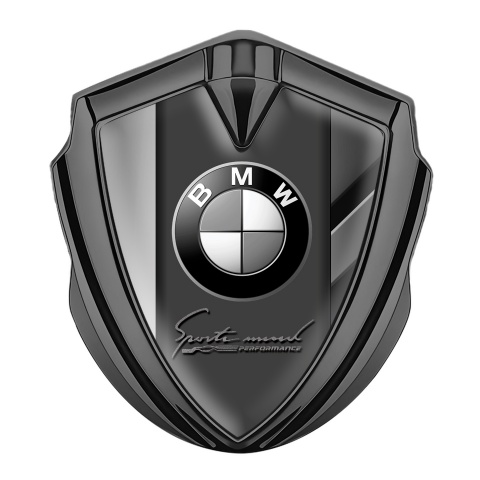 BMW Emblem Aufkleber Autozubehor Graphit Tonfarbe mit Grau Basis