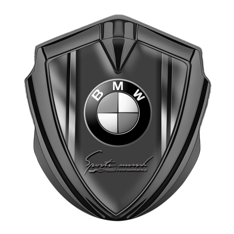 BMW Emblem Aufkleber Autozubehor Graphit Tonfarbe und Metallrahmen Design