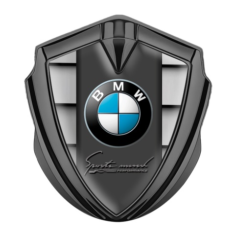 BMW Seitenflugel Emblem Aufkleber Graphit Tonfarbe Mit Sport Mine Logo
