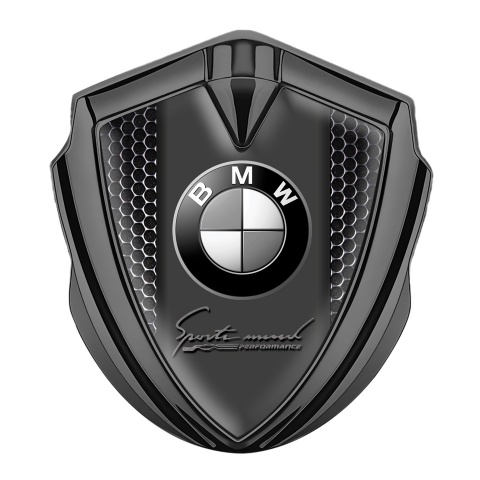 BMW Bodyside Domed Emblem Graphite Dark Grate Sport Mind Performance