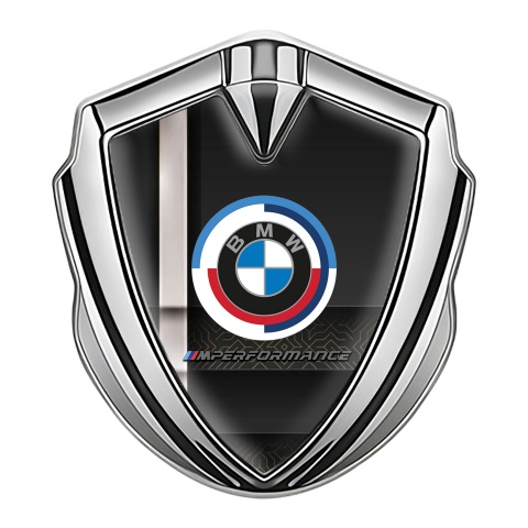 BMW M Performance Self Adhesive Bodyside Emblem Silver Digital Effect 