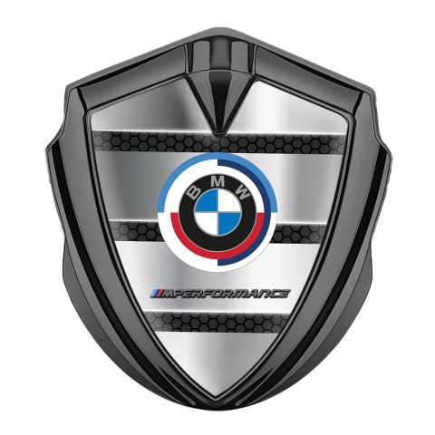 BMW Self Adhesive Bodyside Emblem Graphite Hex Plates M Performance