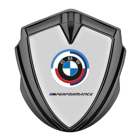 BMW Bodyside Badge Self Adhesive Graphite Grey Base M Performance