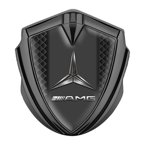 Mercedes AMG Emblem Auto Zeichen Graphit Tonfarbe mit Dunkle Zaunoberflache Basis Version