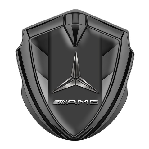 Mercedes Amg Selbstklebendes Metallaufkleber Emblem Graphit Tonfarbe mit Grau Elemente Basis Stil