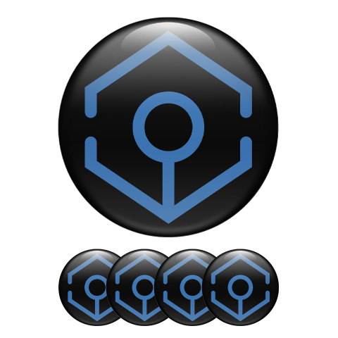 Ankr Crypto Domed Stickers Black Blue