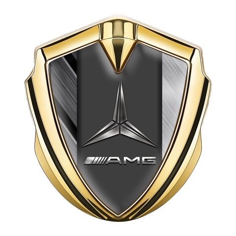 Mercedes Amg Emblem Aufkleber Autozubehor Goldtonfarbe mit Matte Legierung Basis Design