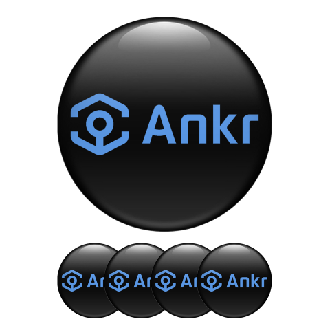 Ankr Crypto 3D Silicone Stickers Black Blue