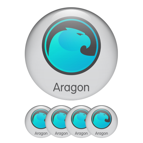 Aragon Crypto 3D Silicone Stickers Grey